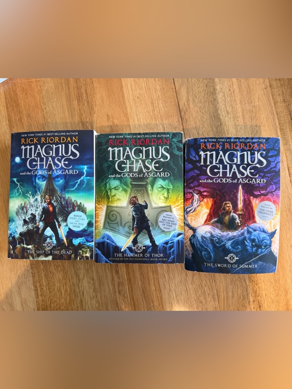 Magnus Chase and the Gods of Asgard - Green Hardcover Book - three book set